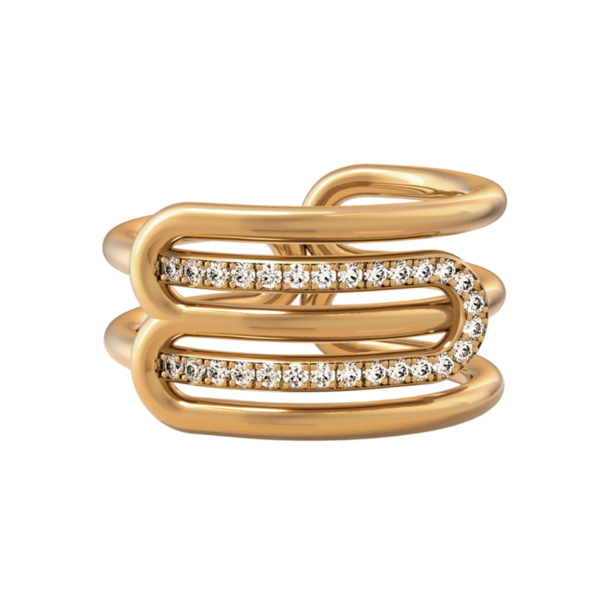 Diamond Ring in 18ct Rose Gold From The Lister Horsfall Link Collection