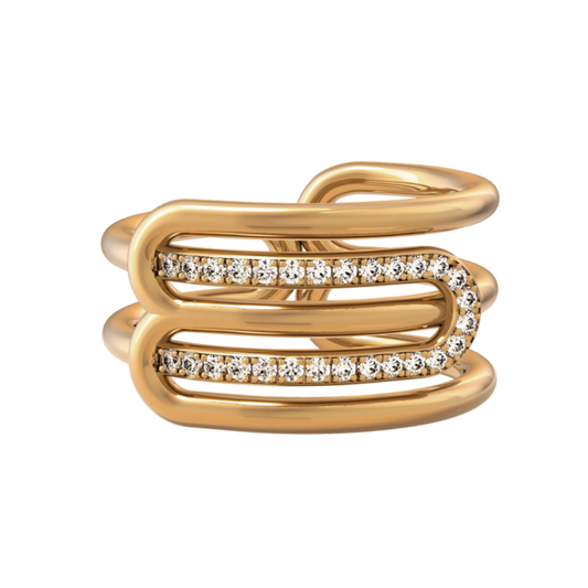 Diamond Ring in 18ct Rose Gold From The Lister Horsfall Link Collection