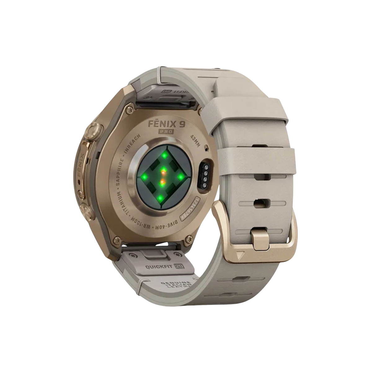 Crafted with a lightweight and durable 43mm titanium case in an Autumn Gold finish, this sophisticated multisport GPS smartwatch combines rugged capability with refined styling and exceptional everyday comfort.