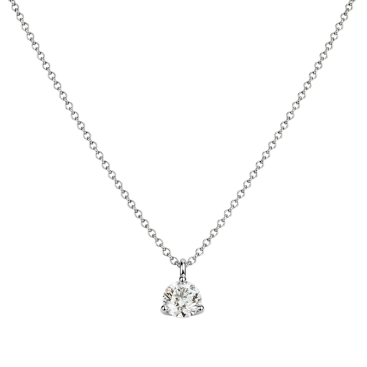 0.70ct Brilliant Cut Diamond Pendant On A Transparent Background