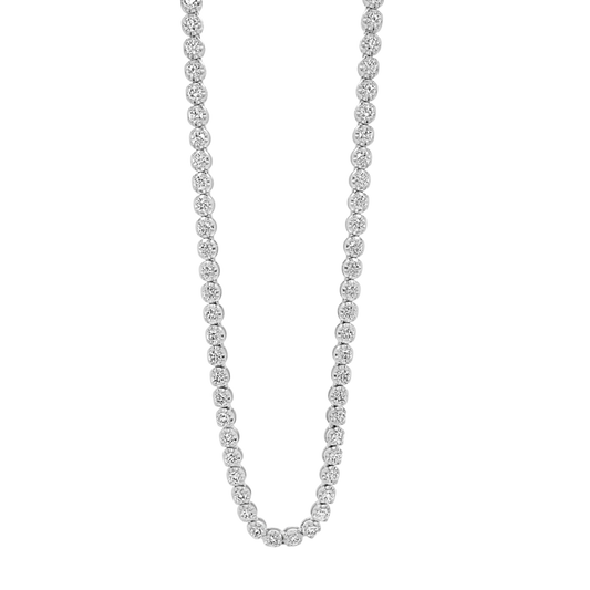 Diamond Line Necklace in 18ct White Gold