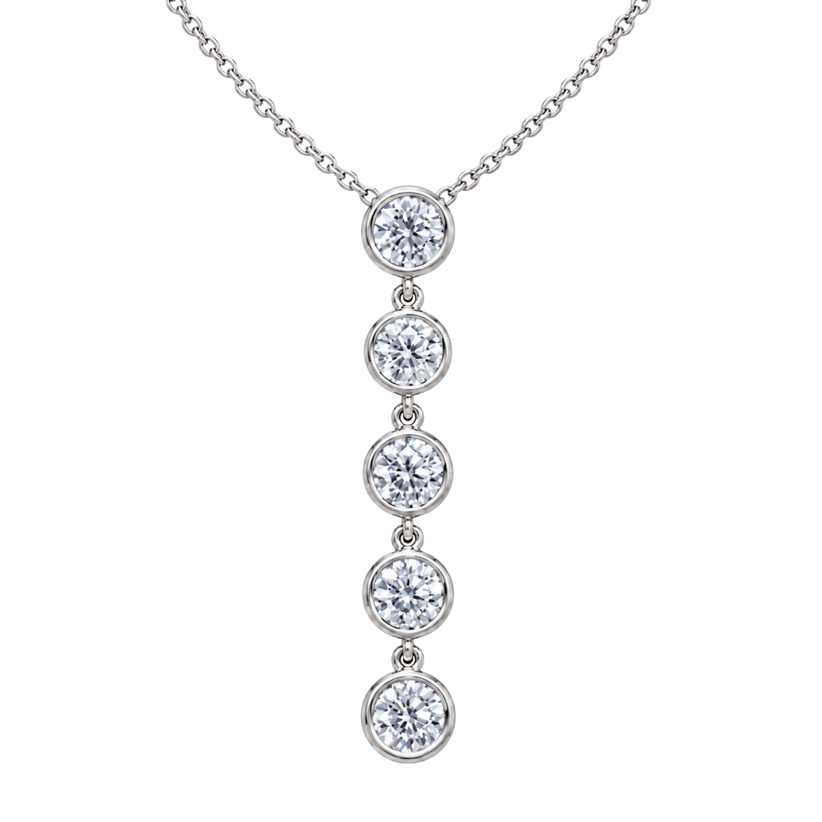 Brilliant Cut Diamond Pendant in 18ct White Gold