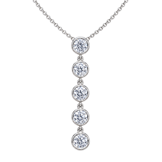 Brilliant Cut Diamond Pendant in 18ct White Gold