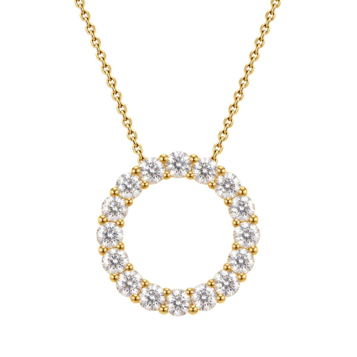 XXL Brilliant Cut Diamond Set Pendant in 18ct Yellow Gold