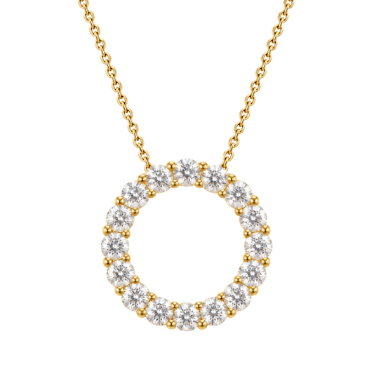XXL Brilliant Cut Diamond Set Pendant in 18ct Yellow Gold