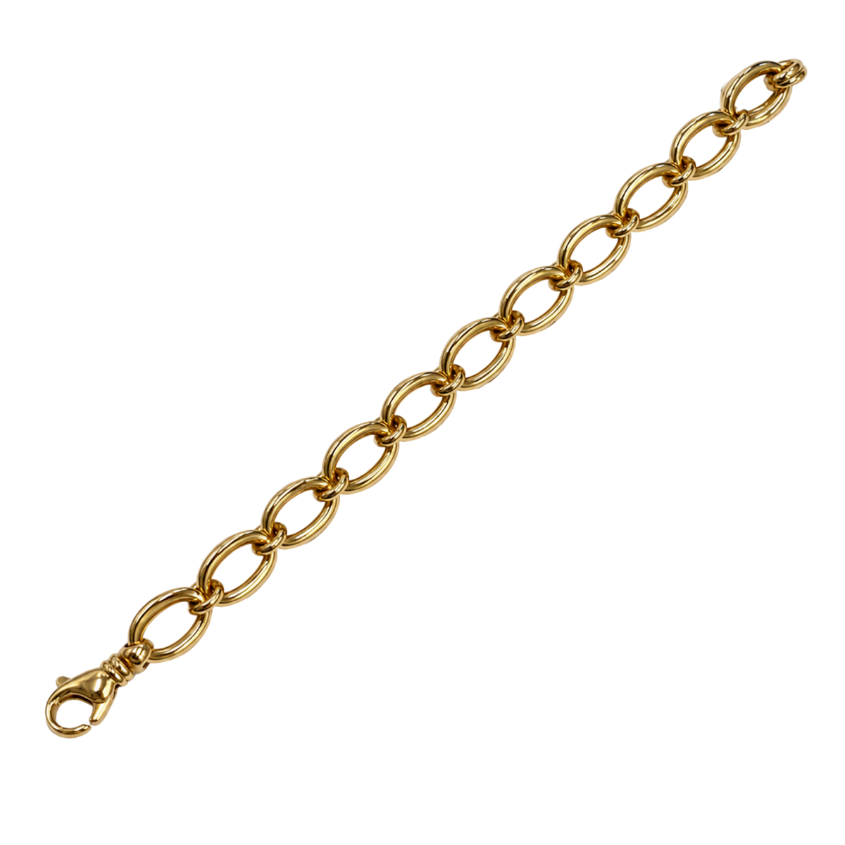 20cm Link Bracelet in 18ct Yellow Gold on a transparent background