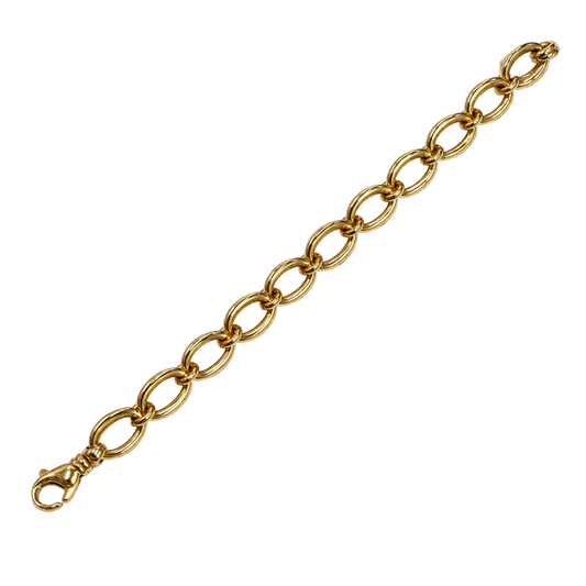 20cm Link Bracelet in 18ct Yellow Gold on a transparent background
