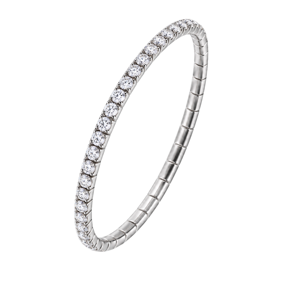 Extensible Tennis 18ct White Gold 4.30ct Diamond Bracelet from Lister Horsfall