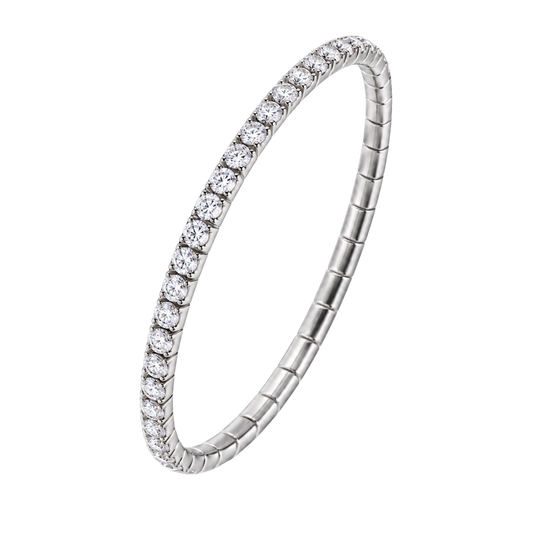Extensible Tennis 18ct White Gold 4.30ct Diamond Bracelet from Lister Horsfall
