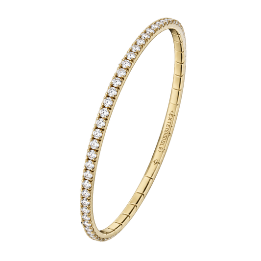 Extensible Tennis 18ct Yellow Gold 2.30ct Diamond Bracelet