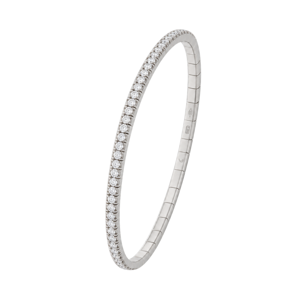 Extensible Tennis 18ct White Gold 1.22ct Diamond Bracelet