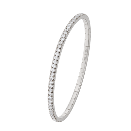 Extensible Tennis 18ct White Gold 1.22ct Diamond Bracelet