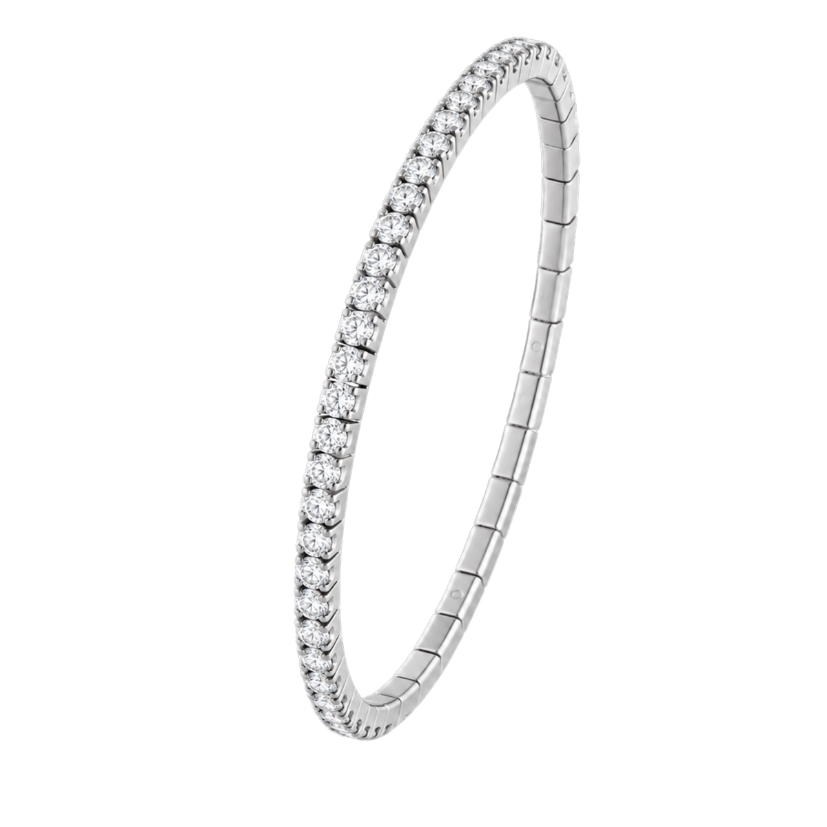 Extensible Tennis 18ct White Gold 2.30ct Diamond Bracelet