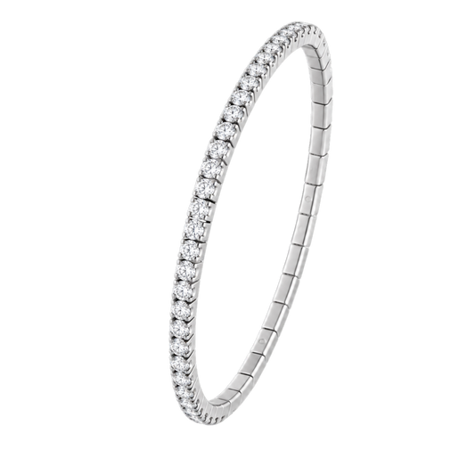 Extensible Tennis 18ct White Gold 2.30ct Diamond Bracelet