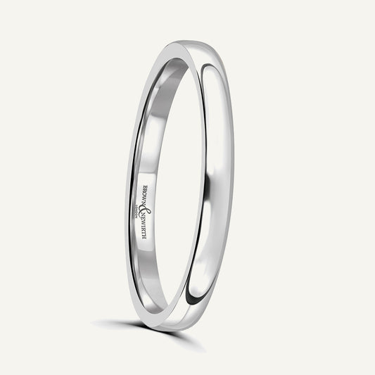 Gents Modern Court Wedding Ring