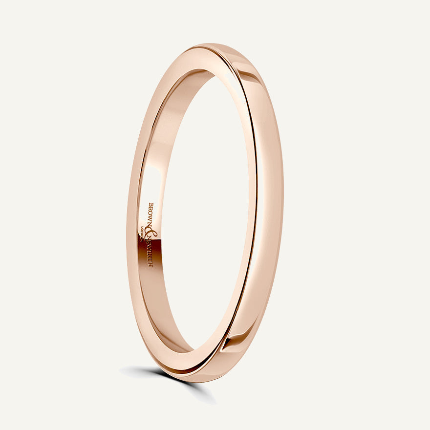 Ladies D-Shape Wedding Ring