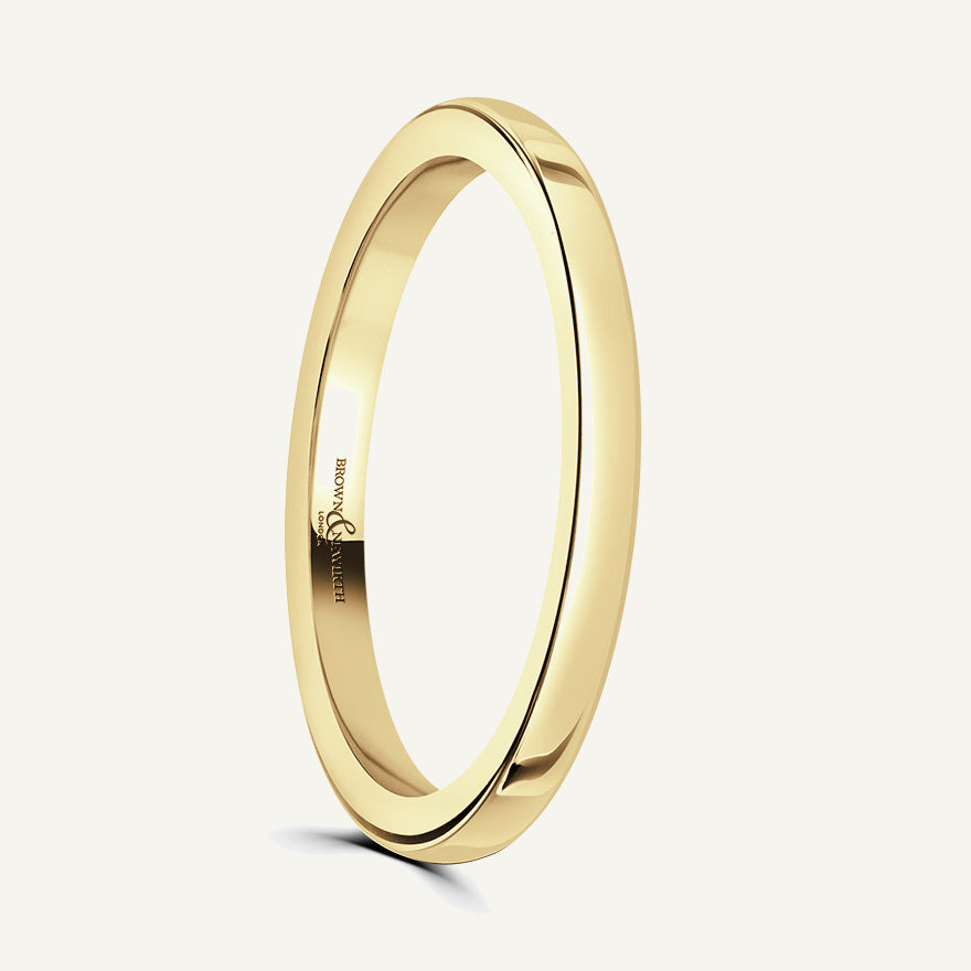 Ladies D-Shape Wedding Ring
