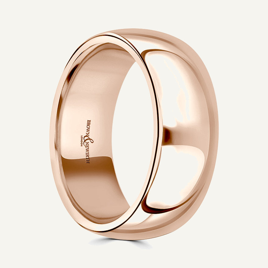 Gents D-Shape Wedding Ring
