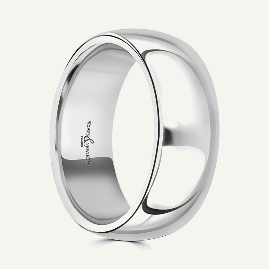 Gents D-Shape Wedding Ring