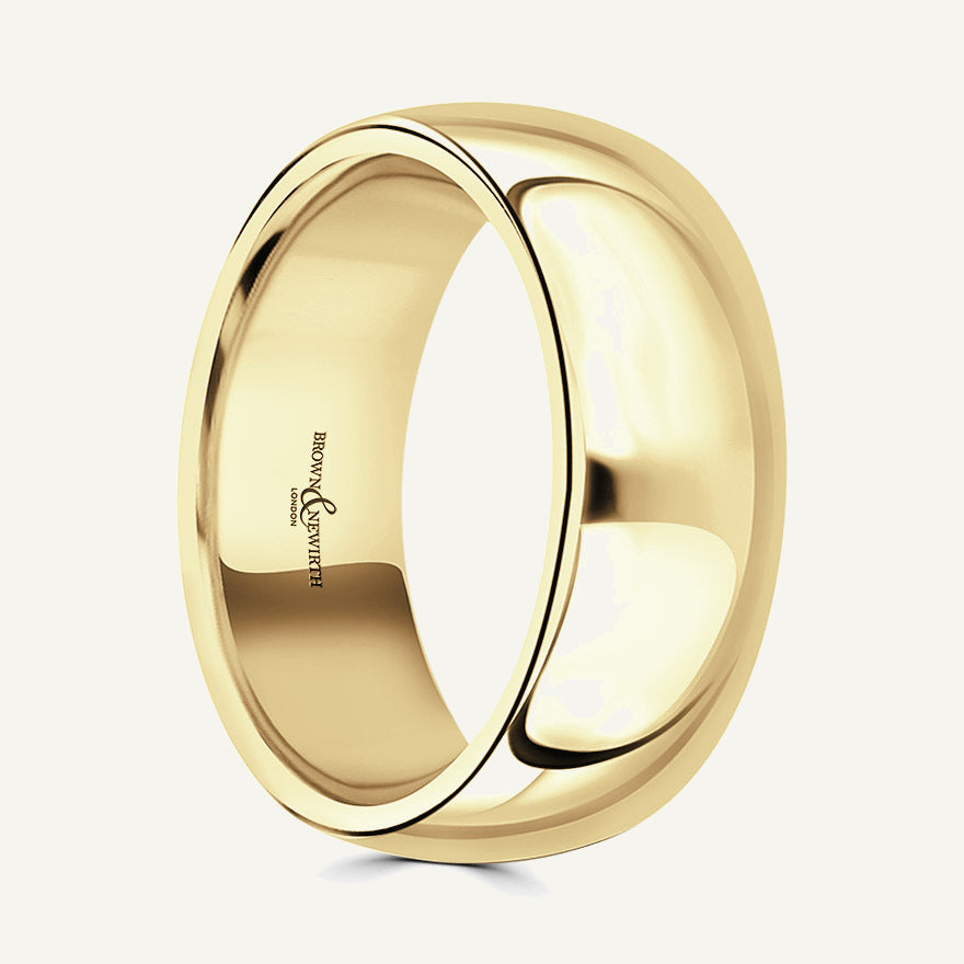 Gents D-Shape Wedding Ring