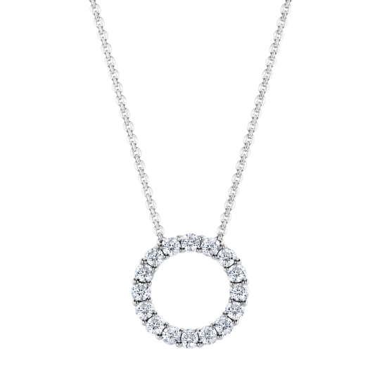 Timeless and elegant, this Medium Brilliant Cut Diamond Set Pendant in 18ct White Gold is a beautifully understated expression of luxury.