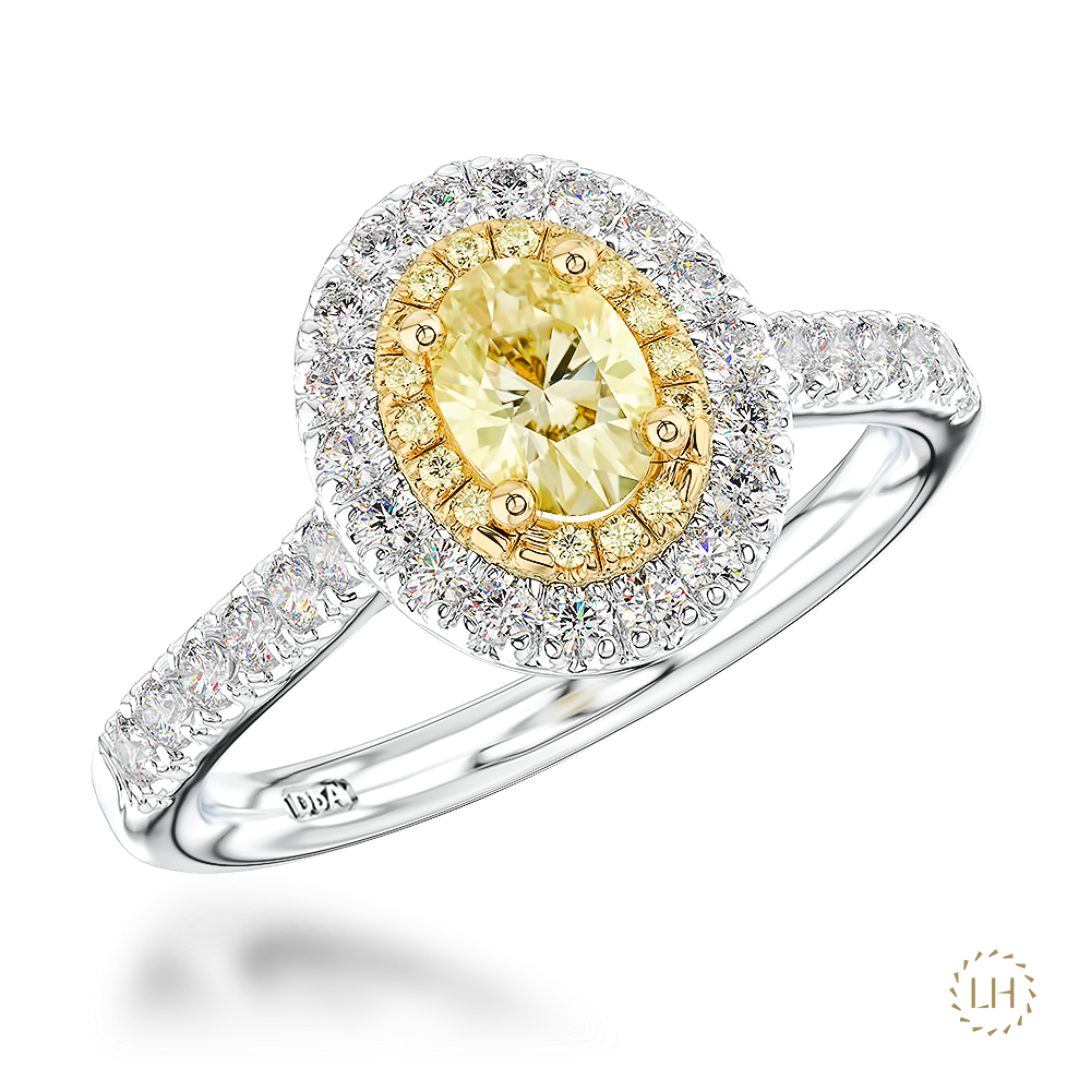 Skye Duo Oval 0.89ct Fancy Intense Yellow VS2