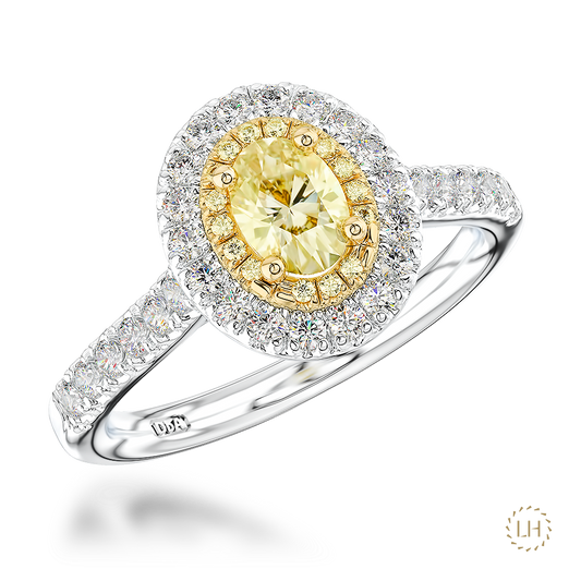 Skye Duo Oval 0.89ct Fancy Intense Yellow VS2
