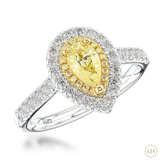 Skye Duo Pear 1.05ct Fancy Yellow VS2