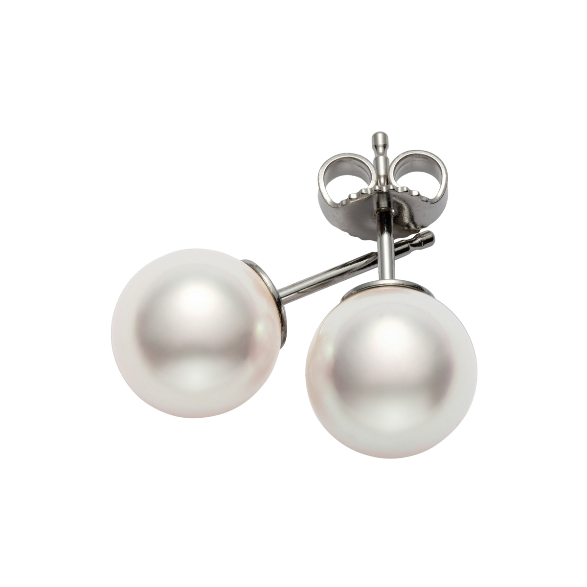 Mikimoto Classic Collection 7mm Grade A+ Akoya Pearl Stud Earrings in 18ct White Gold