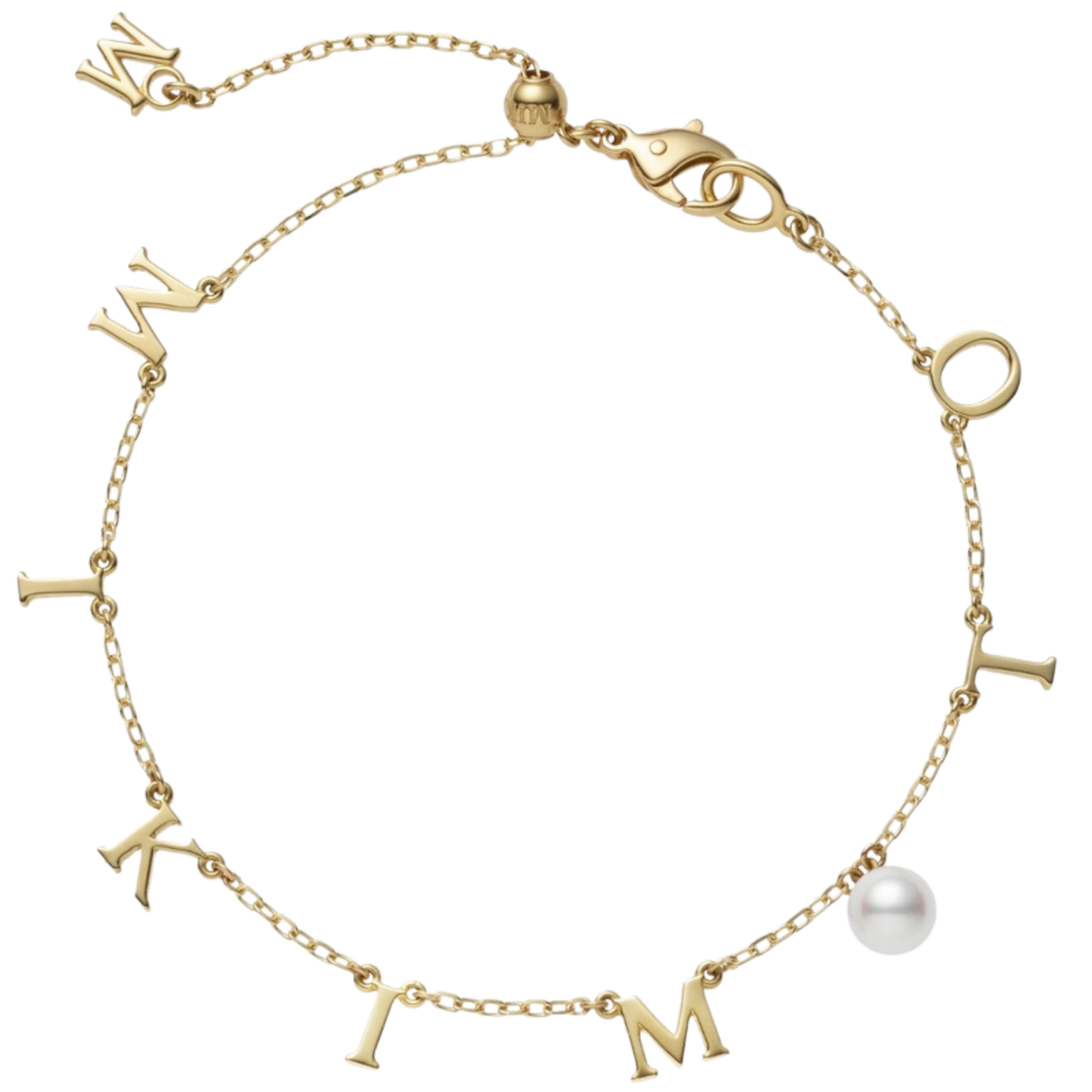 Mikimoto 5mm Akoya Cultured Pearl Charm Bracelet in 18ct Yellow Gold