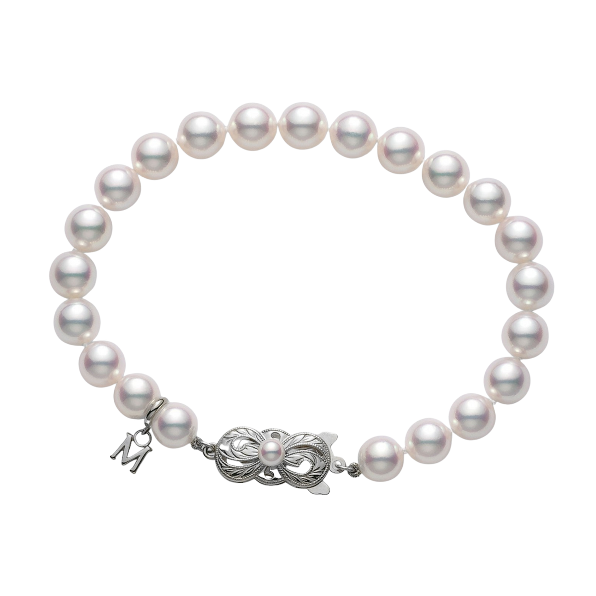 Mikimoto 6.5mm Grade A Akoya Cultured Pearl Bracelet in 18ct White Gold