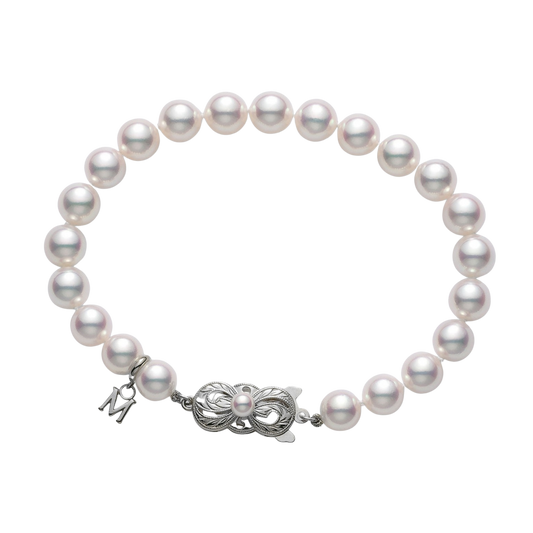 Mikimoto 6.5mm Grade A Akoya Cultured Pearl Bracelet in 18ct White Gold