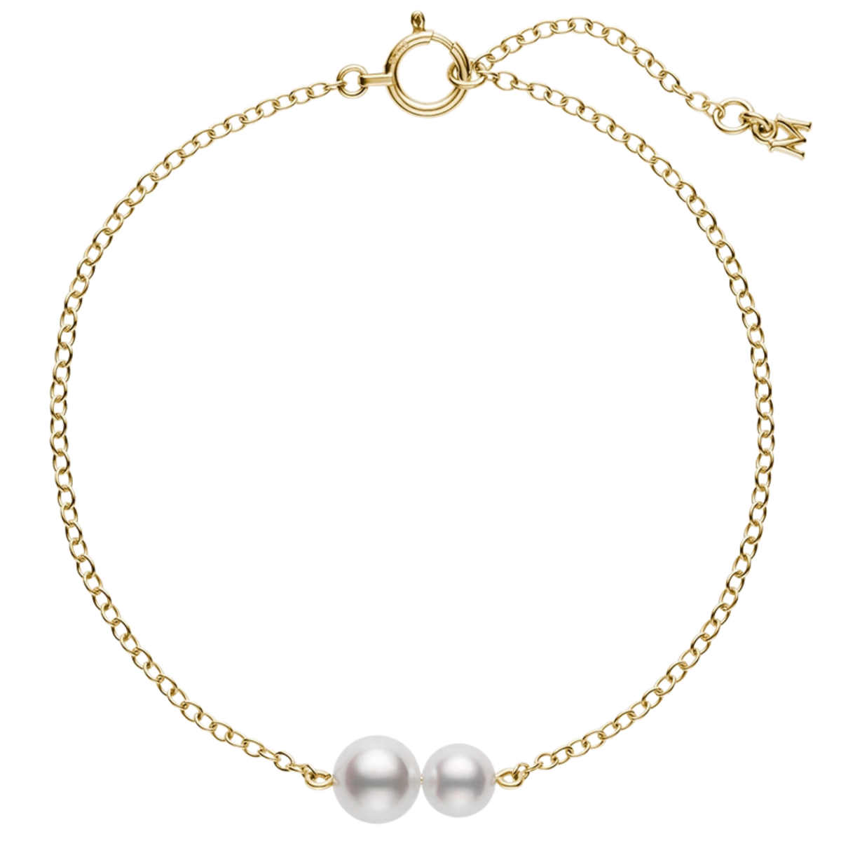 Mikimoto 5-6mm Akoya Cultured Pearl Chain Bracelet in 18ct Yellow Gold