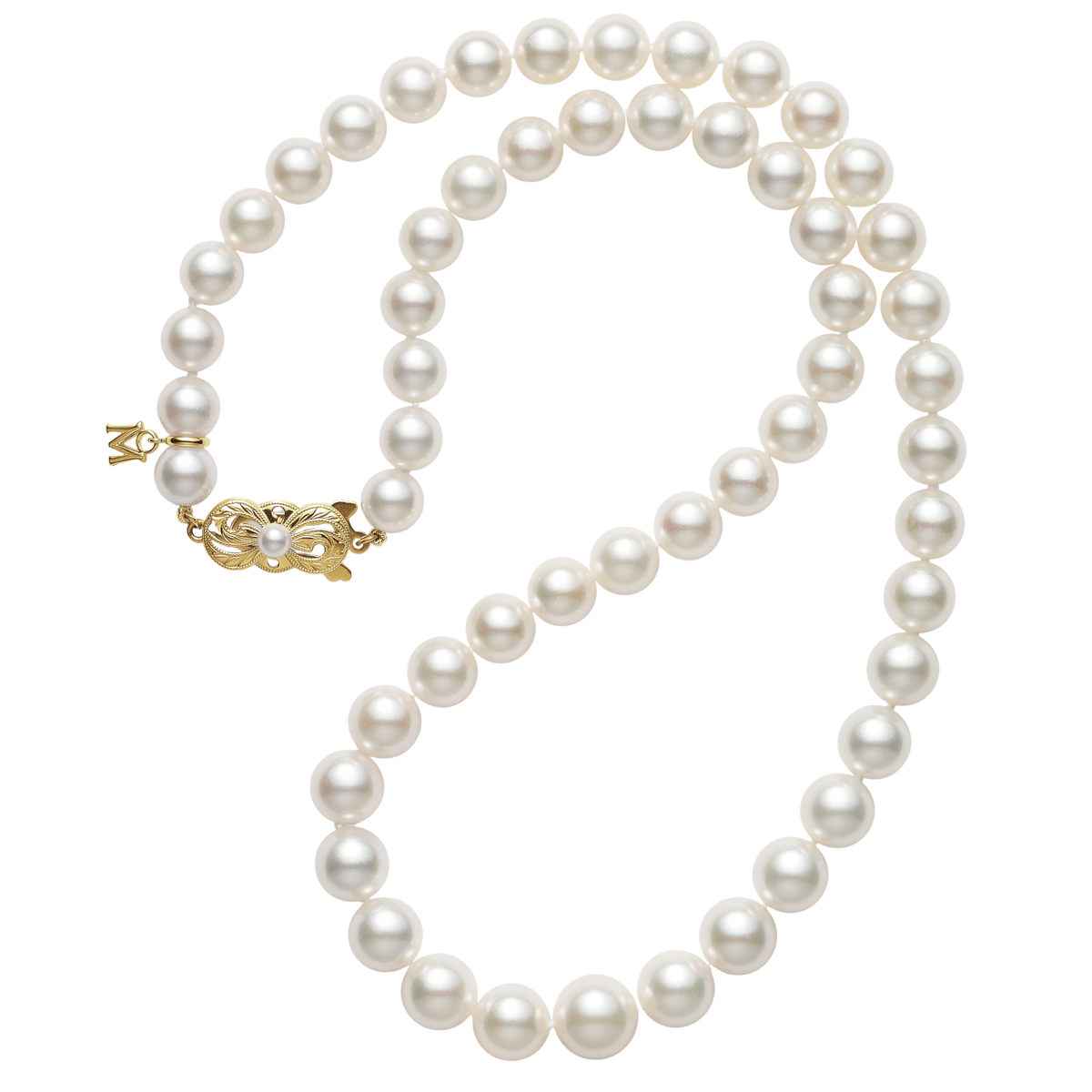 Mikimoto 7-9mm Grade A1 Akoya Cultured Pearl Graduated Necklace in 18ct White Gold