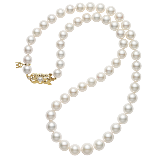 Mikimoto 7-9mm Grade A1 Akoya Cultured Pearl Graduated Necklace in 18ct White Gold