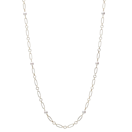 Mikimoto M Code 6.5mm Akoya Cultured Pearl Necklace in 18ct Yellow Gold
