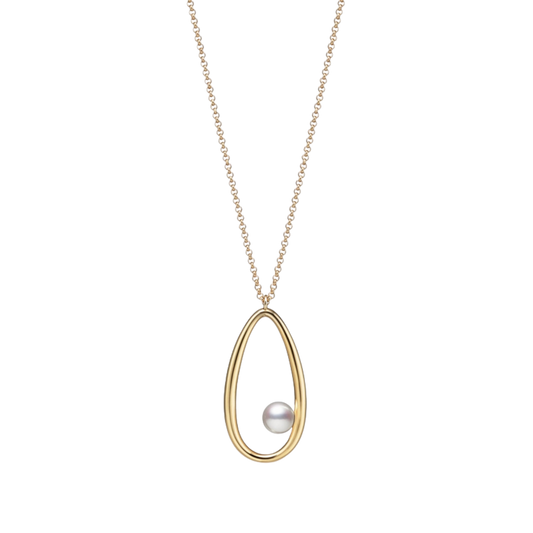 Mikimoto Moon Dew 7.25mm Akoya Cultured Pearl Pendant in 18ct Yellow Gold