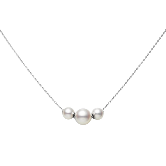 Mikimoto Pearls in Motion Akoya Cultured Pearl Pendant in 18ct White Gold