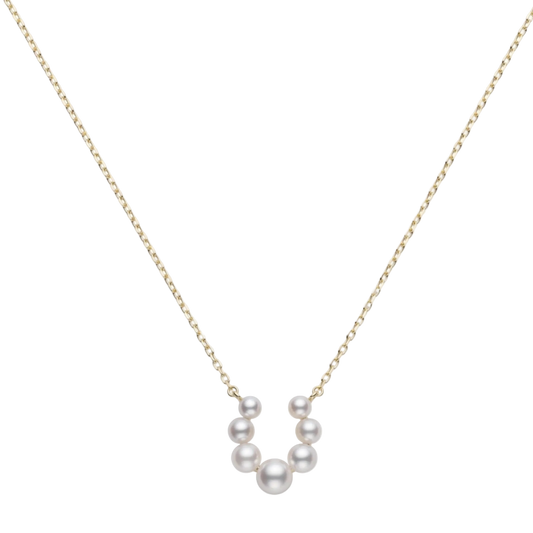 Mikimoto Bubble Akoya Cultured Pearl and Diamond Pendant in 18ct Yellow Gold