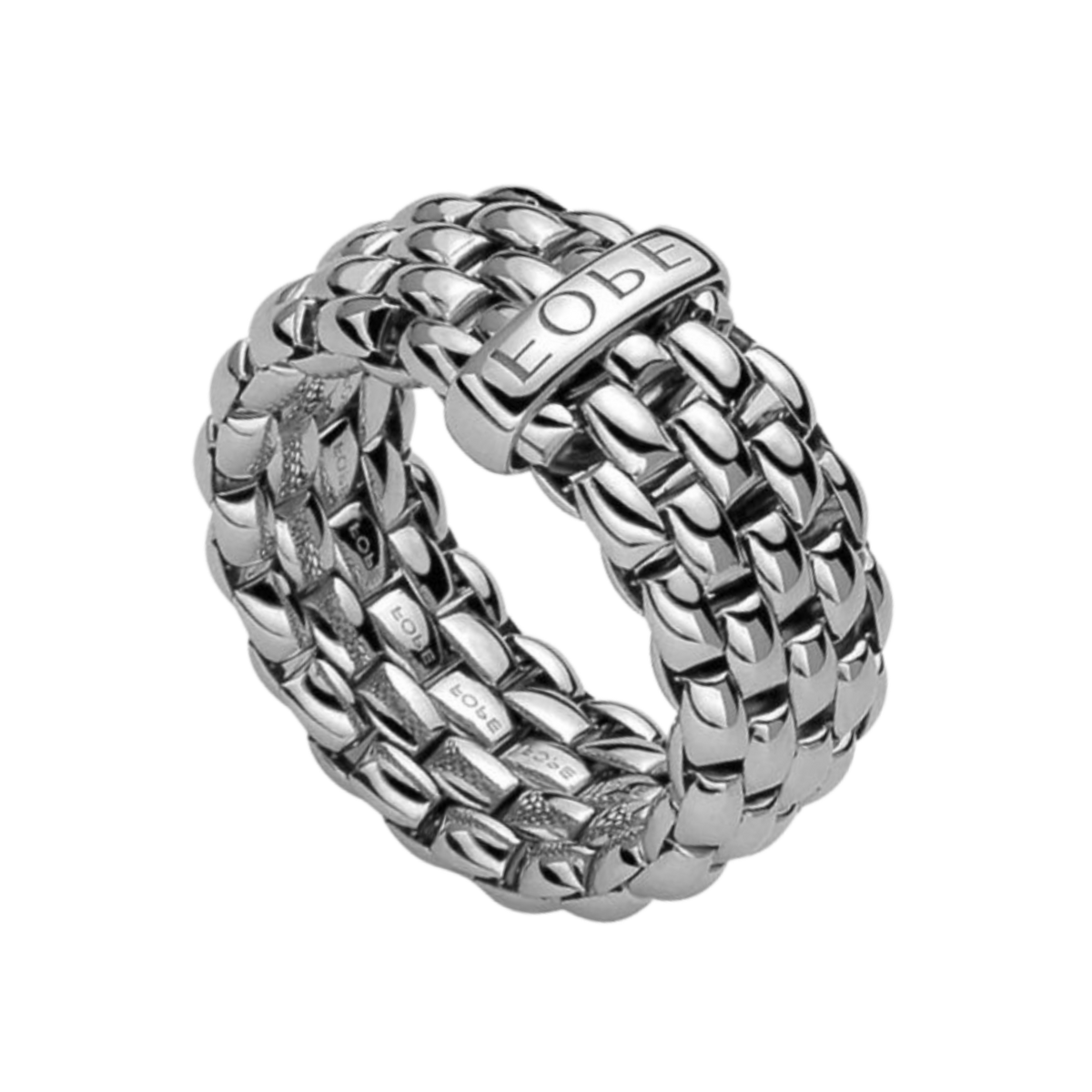 Crafted entirely in 18ct white gold, this medium FOPE Essentials ring showcases the brand's iconic Flex'it design for effortless comfort and timeless style.