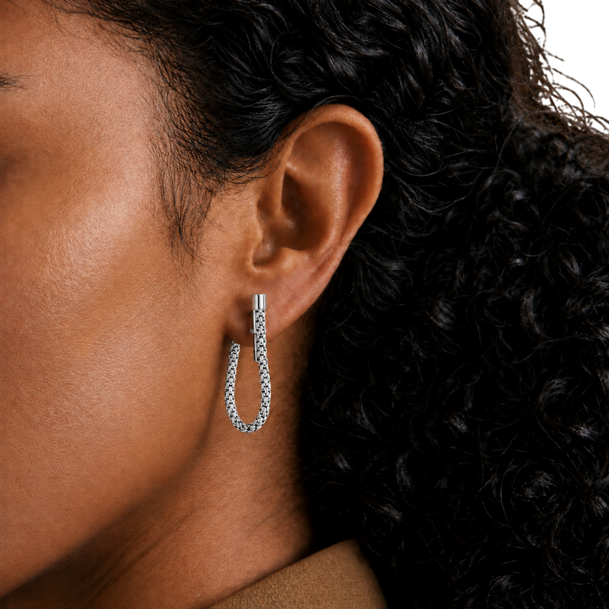 FOPE Flex'it Essentials 18ct White Gold Small Hoop Earrings