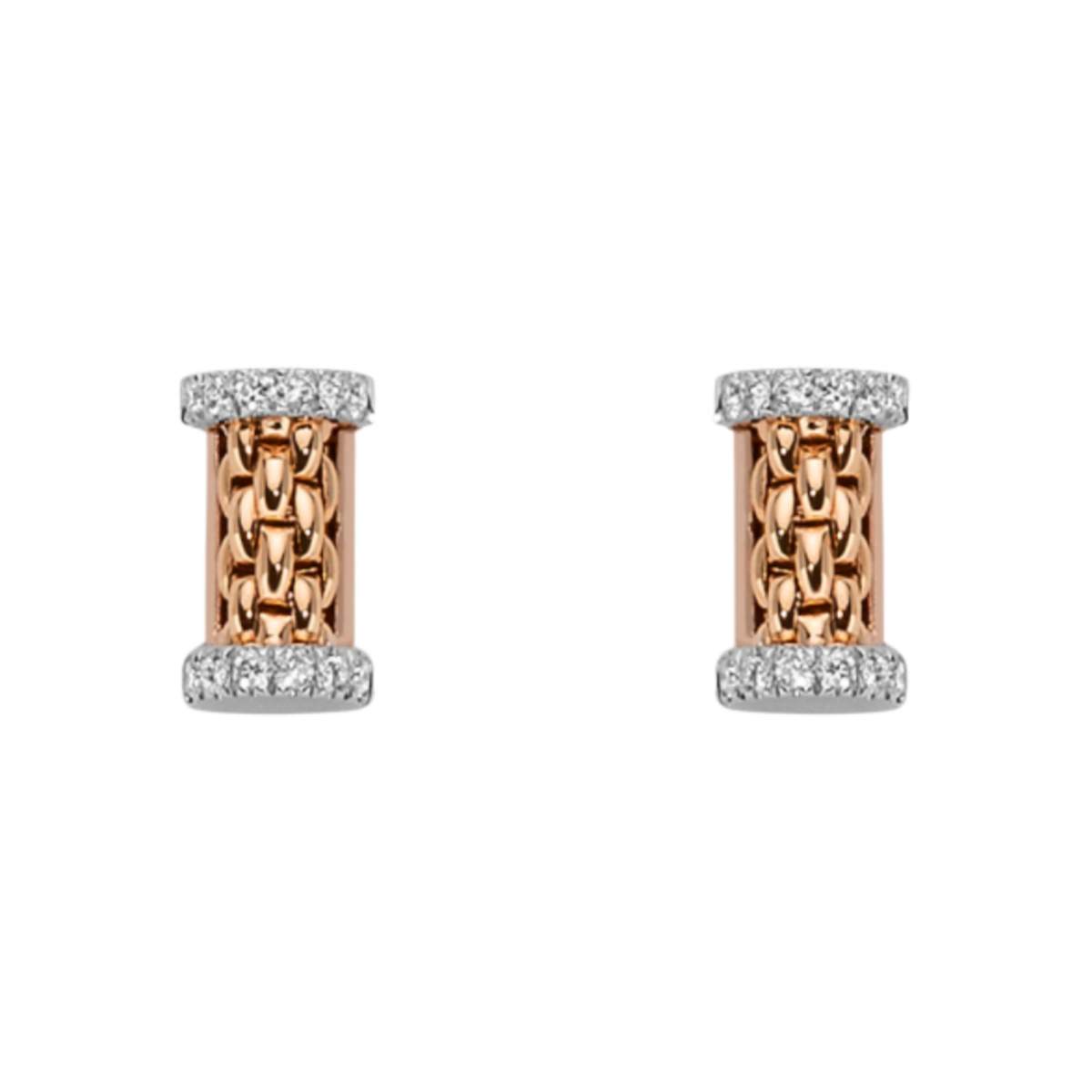 The FOPE Essentials Diamond Stud Earrings are beautifully crafted from a combination of 18ct yellow and white gold, creating a timeless two tone design.