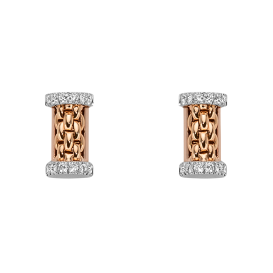 The FOPE Essentials Diamond Stud Earrings are beautifully crafted from a combination of 18ct yellow and white gold, creating a timeless two tone design.