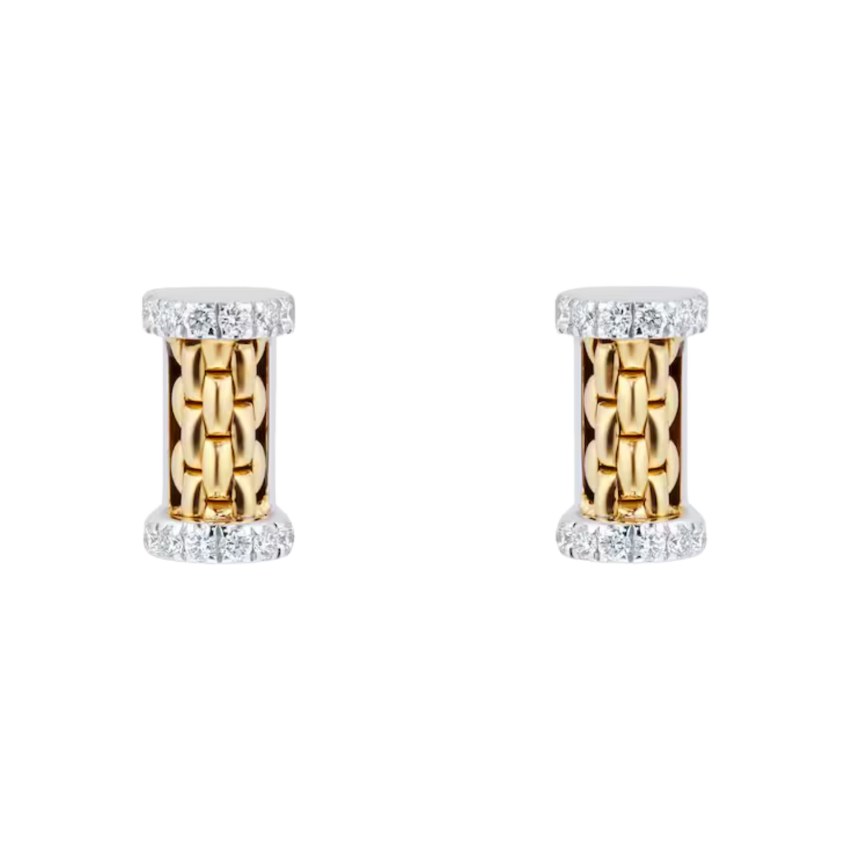 The FOPE Essentials Diamond Stud Earrings are beautifully crafted from a combination of 18ct yellow and white gold, creating a timeless two tone design. 