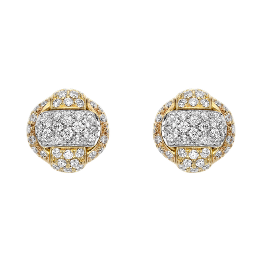 Elegant and versatile, the FOPE Novita 1.10ct Diamond Earrings feature a refined blend of yellow and white gold. Their brilliant cut diamonds add a luminous touch, creating a sophisticated look suited to any occasion.