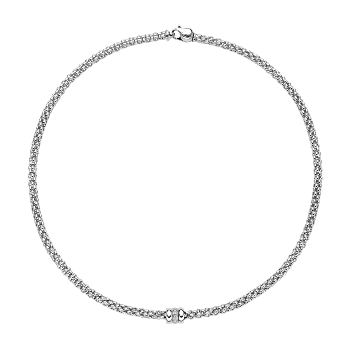 FOPE Solo Flex’it necklace in 18ct white gold perfectly captures the collection's philosophy of combining innovative engineering with refined Italian design.