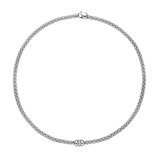 FOPE Solo Flex’it necklace in 18ct white gold perfectly captures the collection's philosophy of combining innovative engineering with refined Italian design.