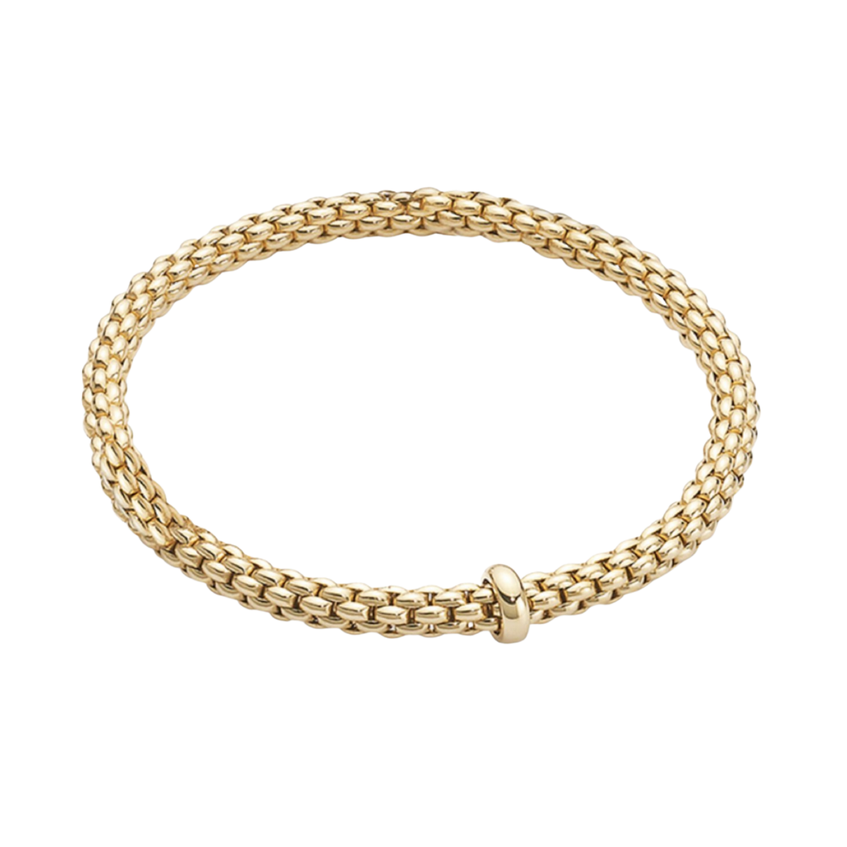 FOPE Prima bracelet, beautifully crafted in 18ct yellow gold with the signature Flex'it design.