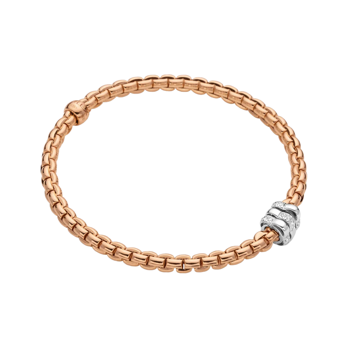 FOPE Eka Rose Gold Small Flex'it Diamond Bracelet