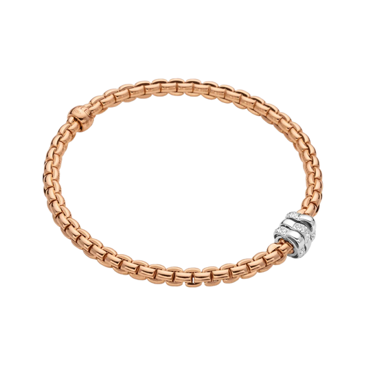 FOPE Eka Rose Gold Small Flex'it Diamond Bracelet